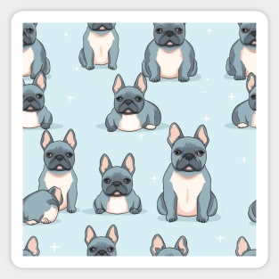 Cute cartoon French bulldog pattern 02 Sticker